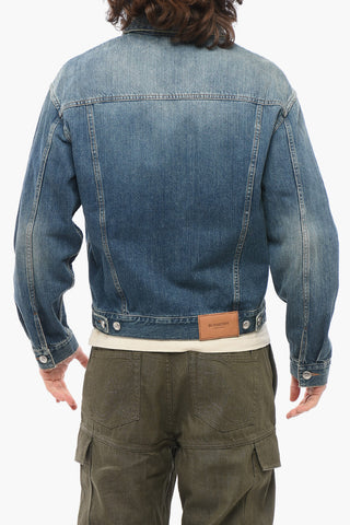Giubbotto in Denim Delavè con Taschini