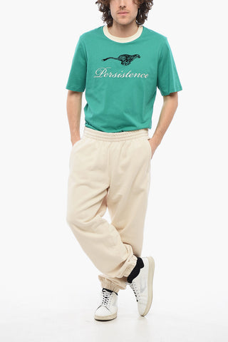 Joggers in Misto Cotone Felpato con Tre Tasche