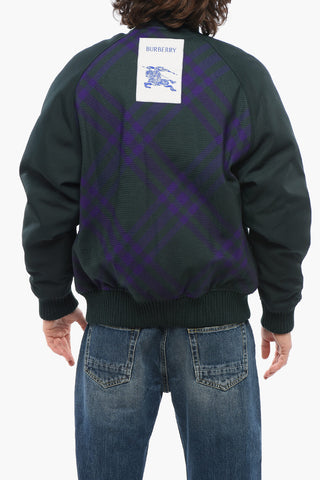 Bomber Reversibile con Motivo Tartan