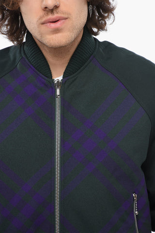 Bomber Reversibile con Motivo Tartan