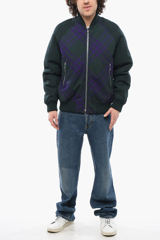 Bomber Reversibile con Motivo Tartan