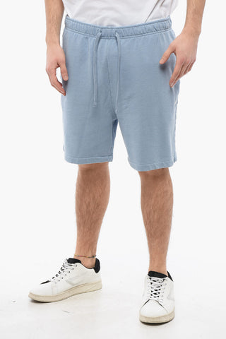 Solid Color Sweat Shorts with Drawstring Waist