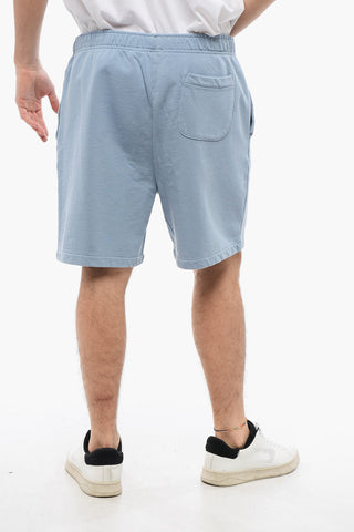 Solid Color Sweat Shorts with Drawstring Waist