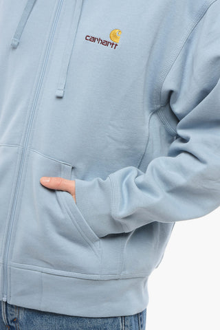 Felpa AMERICAN SCRIPT in Cotone Felpato con Chiusura Zip