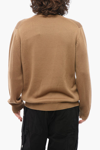 Turtleneck Merino Wool Sweater with Ribbed Edge
