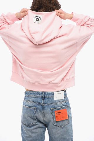 Cotton Hoodie with Patch Pocket and Pin