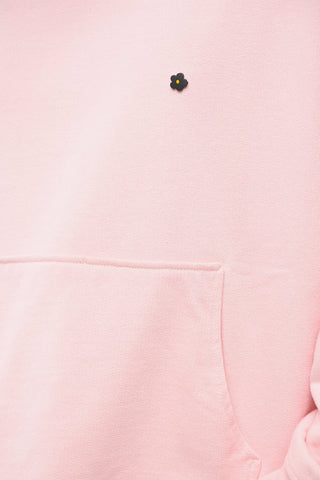 Cotton Hoodie with Patch Pocket and Pin