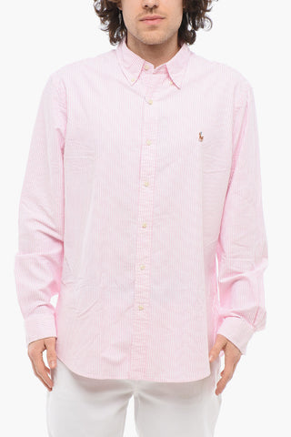 Custom Fit Striped Button Down Shirt