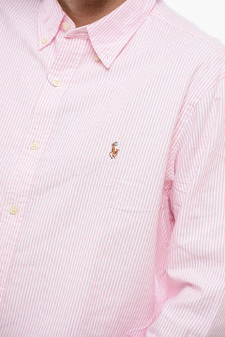 Custom Fit Striped Button Down Shirt