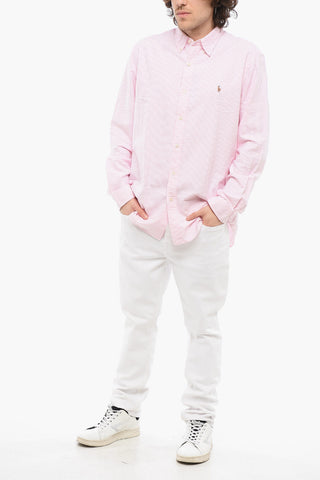 Custom Fit Striped Button Down Shirt