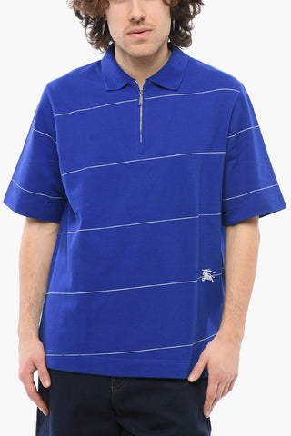 Pinstriped Polo with EDK Embroidery