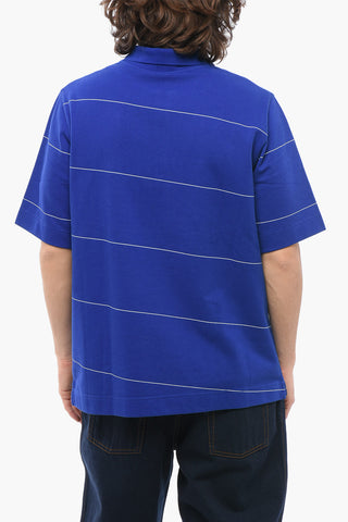 Pinstriped Polo with EDK Embroidery