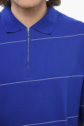 Pinstriped Polo with EDK Embroidery
