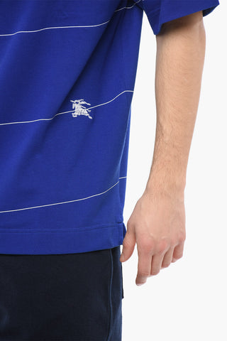 Pinstriped Polo with EDK Embroidery