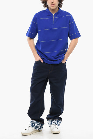 Pinstriped Polo with EDK Embroidery