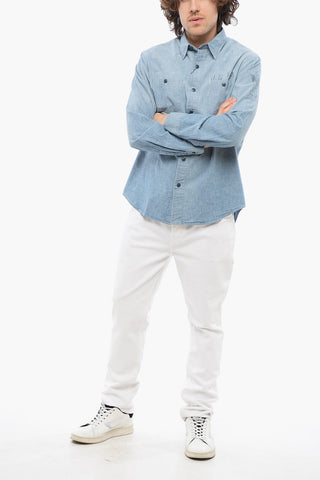 Classic Fit Denim Shirt with Double Breast Pocket