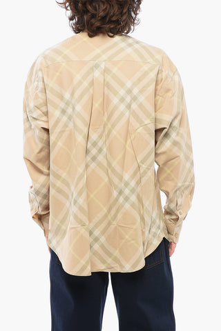Checkered Shirt with Button-down Collar