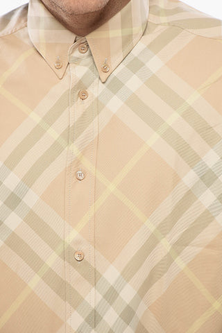 Checkered Shirt with Button-down Collar