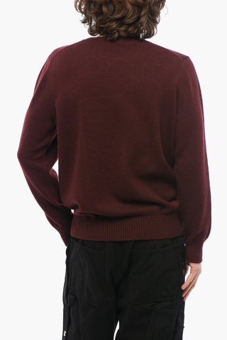 Cashmere Crew-neck Sweater with Ribbed Edge