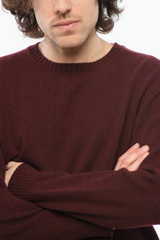 Cashmere Crew-neck Sweater with Ribbed Edge