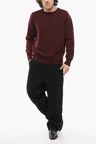 Cashmere Crew-neck Sweater with Ribbed Edge