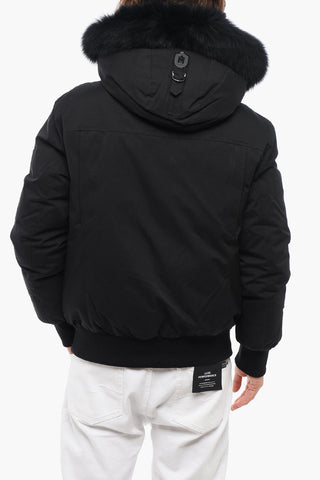 Nylon Blend DIXON Down Jacket with Real Fur