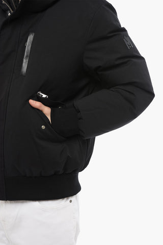 Nylon Blend DIXON Down Jacket with Real Fur