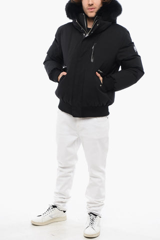 Nylon Blend DIXON Down Jacket with Real Fur