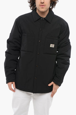 Padded Utility Overshirt with Snap Buttons
