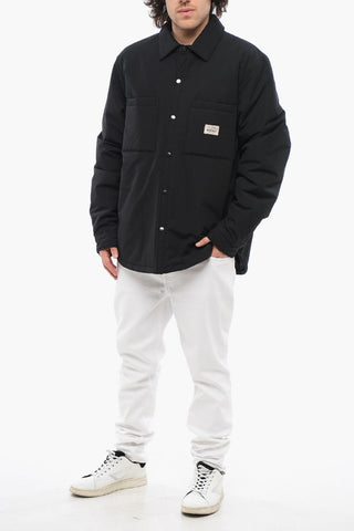 Padded Utility Overshirt with Snap Buttons