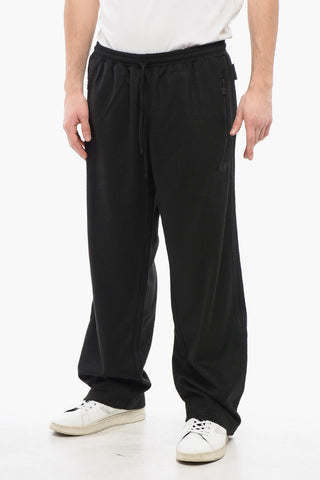 Wool Blend Joggers with Tone on Tone Details