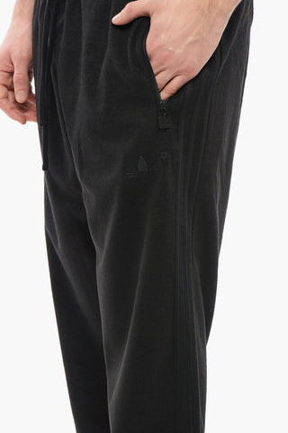 Wool Blend Joggers with Tone on Tone Details