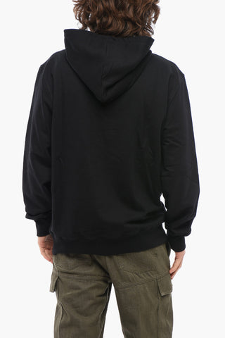 Cotton Hooded Sweatshirt with Printed Logo