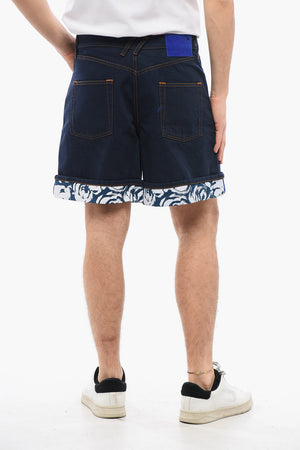 Shorts in Denim Lavaggio Scuro