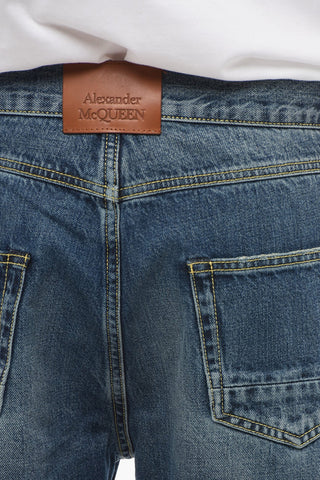 Mid Washed Slim Fit Denims 23cm
