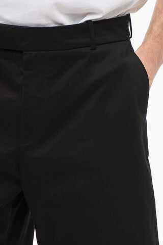 4-Pocketed Wide Leg Cotton Shorts