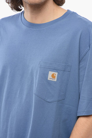 Cotton Crew-neck T-shirt with Breast Pocket