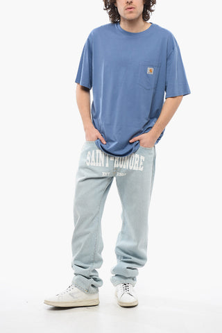 Cotton Crew-neck T-shirt with Breast Pocket