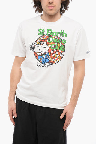 PEANUTS T-Shirt Girocollo DISCO CLUB Stampata