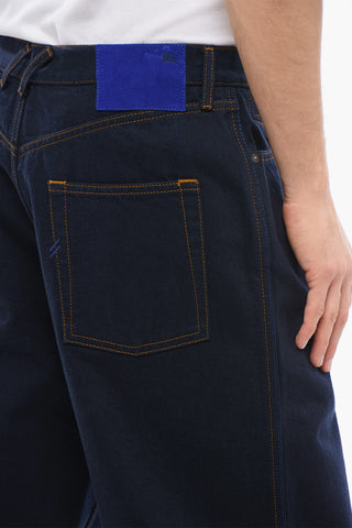Dark-washed Wide-leg Denims