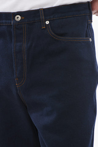 Dark-washed Wide-leg Denims