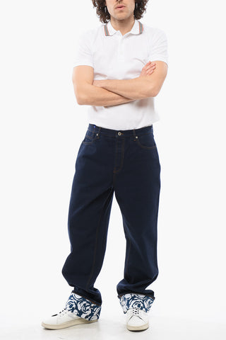 Dark-washed Wide-leg Denims