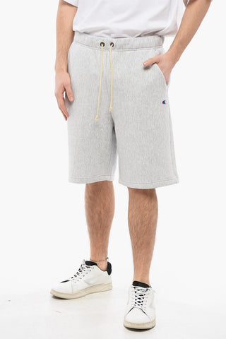 Solid Color Sweat Shorts with Drawstring Waist