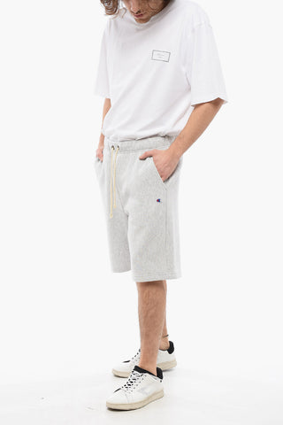Solid Color Sweat Shorts with Drawstring Waist
