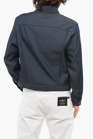 Solid Color Utility Jacket with Butterfly Embroidery