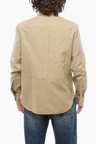 Cotton Saharan Overshirt with Spread Collar