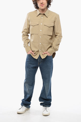 Cotton Saharan Overshirt with Spread Collar