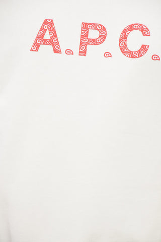 Brushed Cotton TIMOTHY Crew-neck Sweatshirt with Contrasting Logo Print