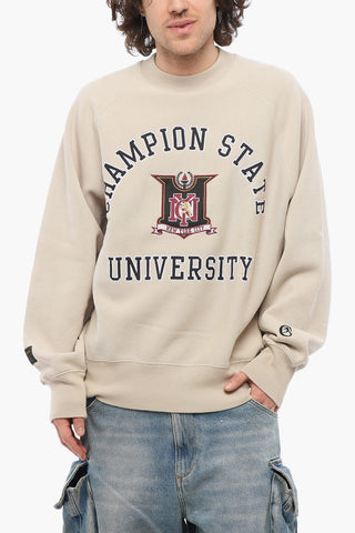 Fleeced-Cotton CHAMPION STATE UNIVERSITY Crew-neck Sweatshirt with Maxi Embroidery