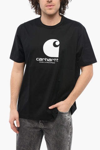 EYE MAN CARHARTT Cotton Crew-Neck T-shirt with Contrasting Print
